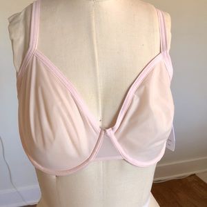 Sheer pink Calvin Klein bra